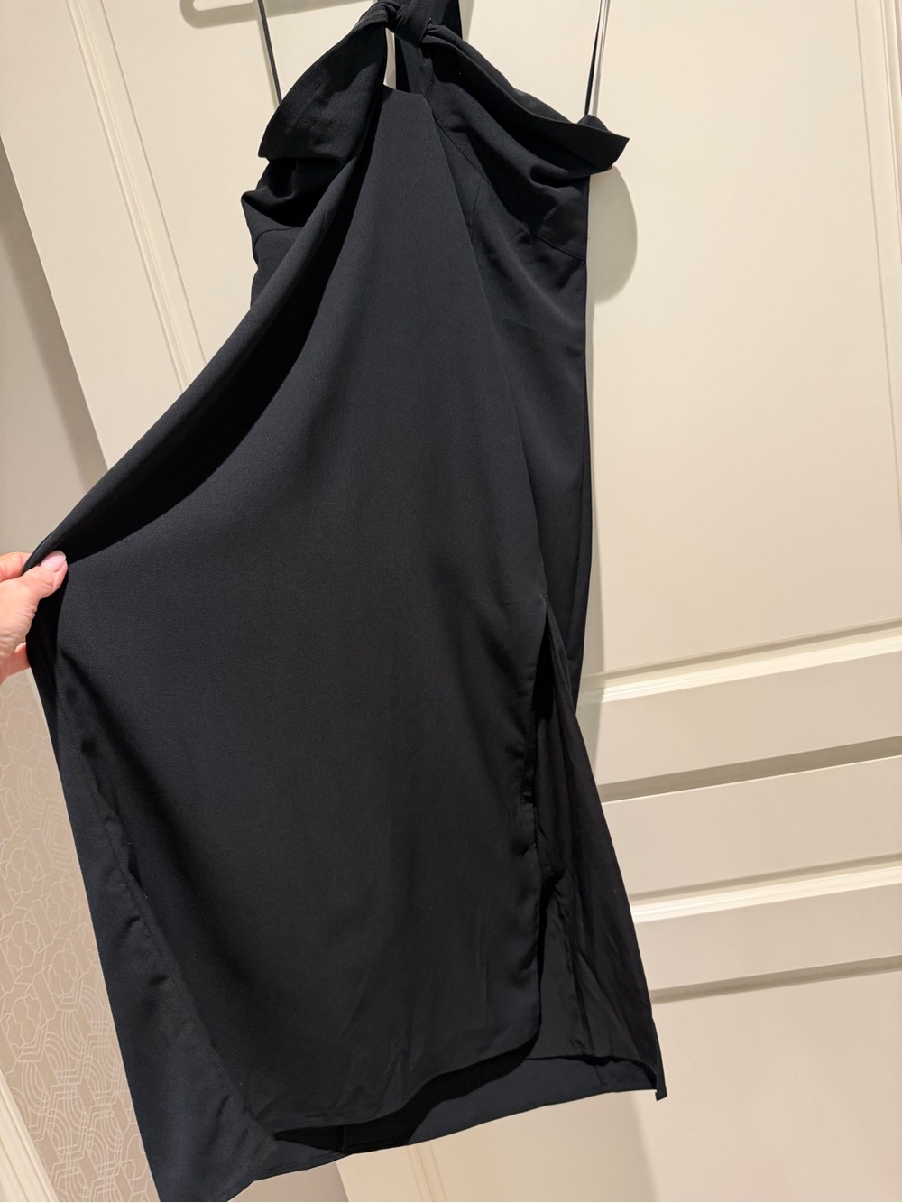 Abercrombie Halter Midi Dress - NWT - Black - Size L - Picture 5 of 12